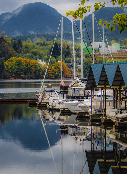 Yacht Club in Barnet Marine Park, Burnaby, British Columbia, Canada